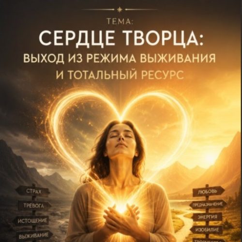 Воскресное восстановление "СЕРДЦЕ ТВОРЦА: ВЫХОД ИЗ РЕЖИМА ВЫЖИВАНИЯ И ТОТАЛЬНЫЙ РЕСУРС"