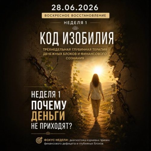 Воскресное восстановление "КОД ИЗОБИЛИЯ" неделя 1