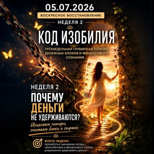 Воскресное восстановление "Код Изобилия" неделя 2