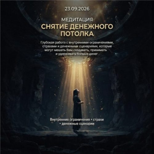 МЕДИТАЦИЯ «СНЯТИЕ ДЕНЕЖНОГО ПОТОЛКА»